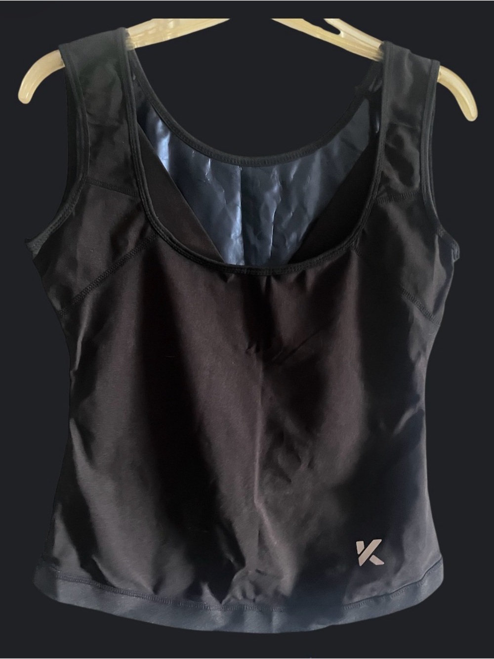 Black Athletic Tank Top with Subtle Logo